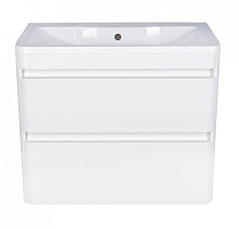 Тумба с раковиной Style Line Атлантика 70 см подвесная, белый антискрейч