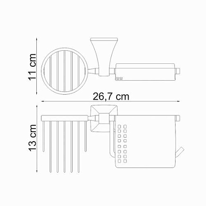 Держатель туалетной бумаги WasserKRAFT Wern K-2559 с освежителем