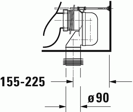 Унитаз Duravit D-Neo 200209 безободковый