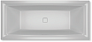 Акриловая ванна Riho Still Square Plug&Play 170x75 см L с монолитной панелью