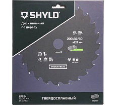Пильный диск SHYLD по дереву твердосплавный 200x32/30 мм, 24 зуба 6692468