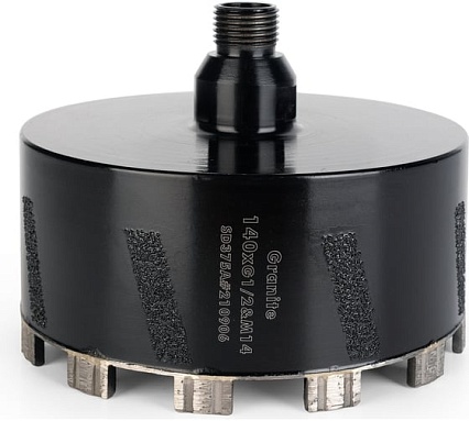 Сверло турбо-сегментное Brazed 1/2", M14, 140 мм, 50 мм TECH-NICK 001.600.9577