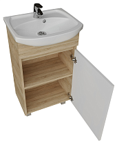 Мебель для ванной Grossman Поло 50 см дуб сонома/белый