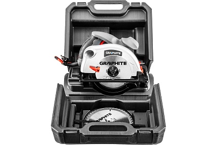 Дисковая пила Graphite 185 мм, 1200Вт, доп диск, кейс 58G488