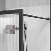 Душевая перегородка Vincea Волк-Ин (Walk-In) VSW-1HP120FLGM 120x200 вороненая сталь, рифленое
