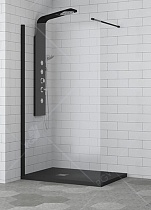 Душевая перегородка RGW Walk In WA-010B 100x195 черный, матовое-сатинат