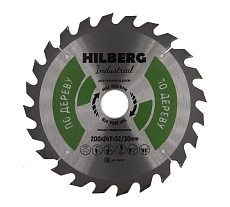Диск пильный Industrial Дерево (200x32/30 мм; 24Т) Hilberg HW203