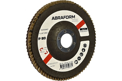 Круг лепестковый FlapLine CR, 125 мм, P80, угловой ABRAFORM AF-FL-CR-KLT2-80