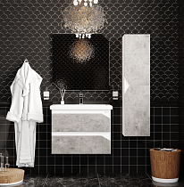 Мебель для ванной Onika Фридом 70 см белый/бетон