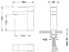 Смеситель для раковины Timo Selene 2061/03F черный матовый