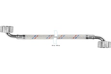 Гибкая подводка для воды ЦС нейлон, 3/4”Г-угол х 3/4&quot;Г-угол L-80 см, штука ГП002235