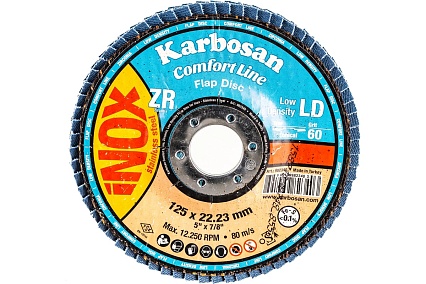 Диск лепестковый Inox (125х22 мм; Р60) Karbosan KAR-982340