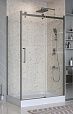 Душевой уголок BelBagno MARINO-2-AH-1-130/90-C-GM 130x90 прозрачный, оружейная сталь