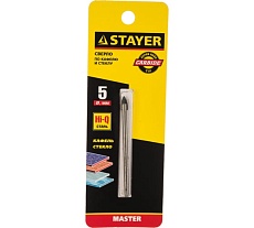 Сверло по керамике и стеклу с двумя режущими лезвиями MASTER 5 мм Stayer 2986-05