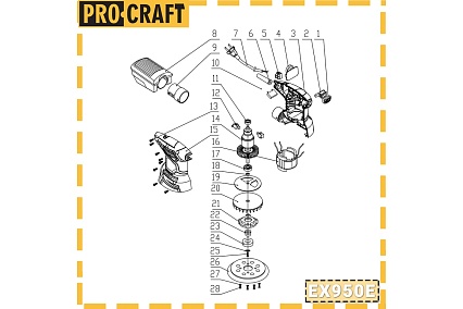 Шлифовальная машина эксцентриковая PROCRAFT EX950E