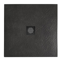 Поддон для душа BelBagno TRAY-MR-UNO-A-90-35-NERO-NO 90x90 черный, накладка черный