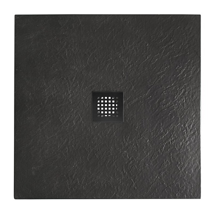 Поддон для душа BelBagno TRAY-MR-UNO-A-90-35-NERO-NO 90x90 черный, накладка черный