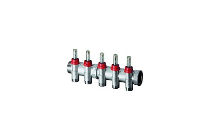 Запорный коллектор с расходомерами FAR 1", 4 отвода М24х19 FK 3970 C104