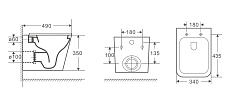 Комплект Weltwasser 10000010529 унитаз Gelbach 041 MT-BL + инсталляция + кнопка Amberg RD-CR