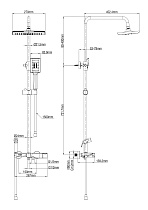 Душевая стойка Wonzon&Woghand WW-B3310-MW термостат, белый матовый