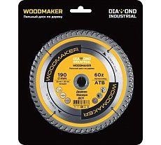 Диск пильный по дереву Woodmaker 190x30/20 мм, Z=60 атв Diamond Industrial DIDD190Z60