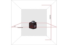 Лазерный уровень ADA Cube 360 + штатив 130 см + настенное магнитное крепление + лазерные очки + кейс А00543_К