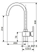 Смеситель для раковины Cezares UNIKA-LSM1-A-NOP-W0 черный матовый