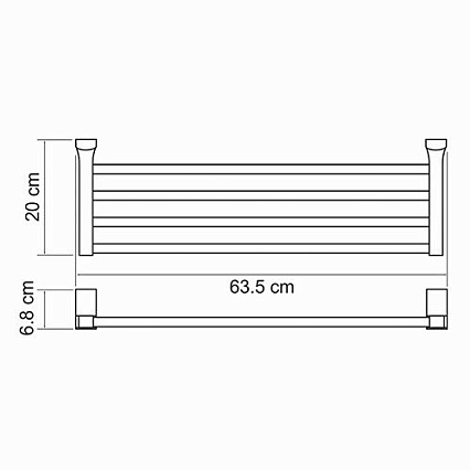 Полка WasserKRAFT Exter K-5211 светлая бронза