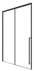 Душевая дверь Timo TDSS-120/03C-8R 120x200 прозрачное, черный