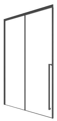 Душевая дверь Timo TDSS-120/03C-8R 120x200 прозрачное, черный
