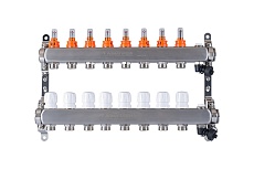 Коллекторная группа PROFACTOR нержавеющая сталь, с расходомерами руч/воздухотвод 1х8 вых 3/4 ЕК PF MB 806.8
