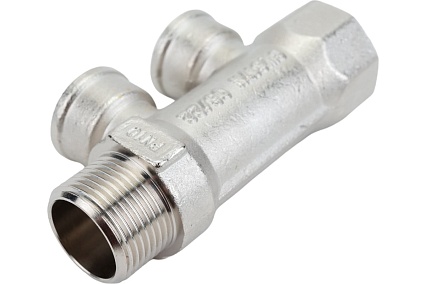 Коллектор никелированный (3/4"; 2 х 1/2") Valtec VTc.550.N.0502 62538