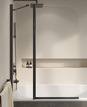 Шторка для ванны RGW Screens SC-011B 120x140 прозрачное, черный 351101112-14