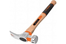 Молоток-гвоздодер Truper с рифленым бойком, деревянная ручка, вес бойка-0,45 кг 19989