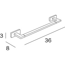 Полотенцедержатель Inda Lea A1818ACR 36 см, хром