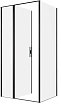 Душевой уголок Allen Brau Priority 100x80 3.31030.BBA + 3.31042.BBA, прозрачный, черный браш