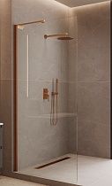 Душевая перегородка Vincea Волк-Ин (Walk-In) VLSW-1H110CLBC 110x200 брашированная медь, прозрачное