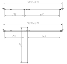 Душевая дверь Vincea Slim-N VDP-4SN100CLB 100x195 черный, прозрачная