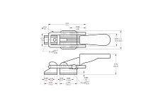 Защелкивающийся зажим, усилие 163 кг WOODWORK GH-40323