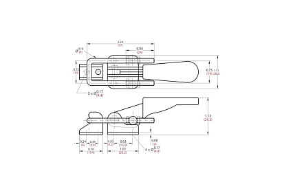Защелкивающийся зажим, усилие 163 кг WOODWORK GH-40323