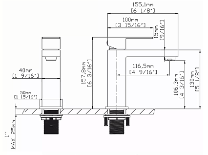 Смеситель для раковины Gid Anchel SS979-K