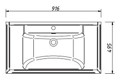 Раковина Caprigo DK-900 90 см