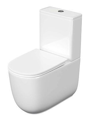Унитаз-компакт Aquatek Optima Plus AQ4452-00 безободковый, смыв торнадо, с микролифтом
