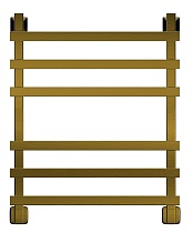 Полотенцесушитель водяной Двин F Plaza 55x65, состаренная бронза