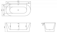 Акриловая ванна BelBagno BB405 150x80 белый