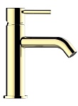 Смеситель для раковины Bossini Teo Z00701.021 с донным клапаном, золото глянцевое