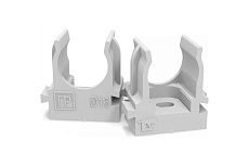 Крепеж-клипса для труб для прямого монтажа Промрукав серая в п д16 100 шт. PR13.0119