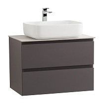 Тумба со столешницей BelBagno Kraft 60 см эмаль, Темно-серый матовый