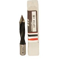 Сверло для сквозных отверстий KWS HW 10х43х70 Z=2 R K6 4040-01003-C1070R