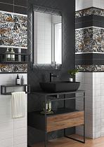 Керамическая плитка Kerama Marazzi Граффити серый темный 9.9х20 см, 19067